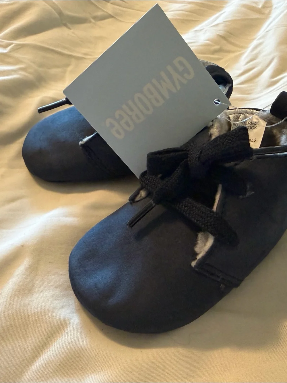 Baby Gymboree Faux Suede Lace-Up Booties – Navy | Baby Shoes | New with Tags